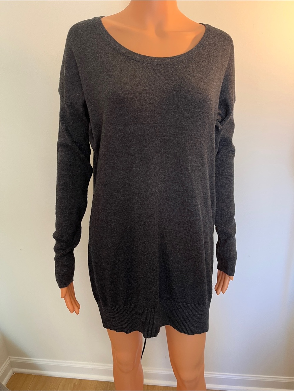 Old Navy Charcoal Gray Knit Tunic or Dress Sz L